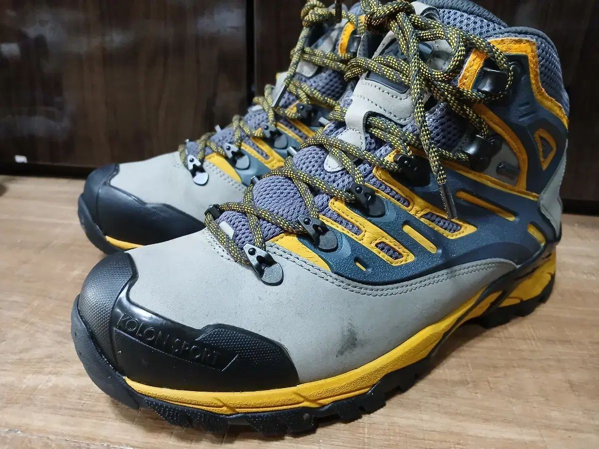 Kolon Sport コーロンスポーツ GORE-TEX ゴアテックス 登山靴 グレー|イエロー