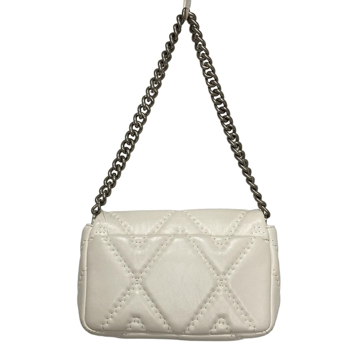 THE MARC JACOBS ホワイトショルダーバッグ白シルバーチェーン