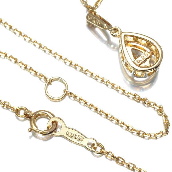 K18 ミキモト ダイヤモンド 0.26ct ペンダントトップ ペアシェイプ