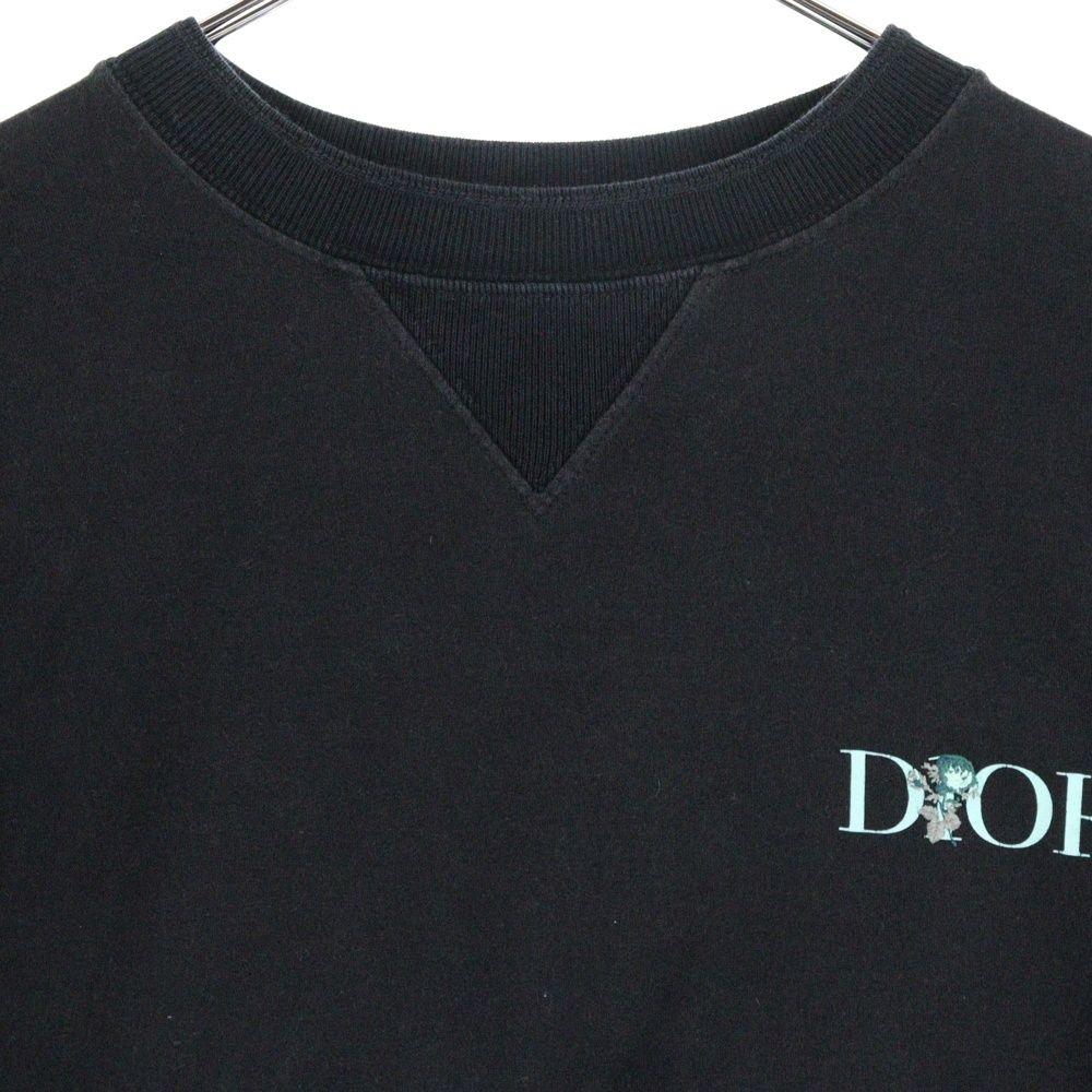 DIOR (ディオール) 22AW バックフラワー刺繍 ロゴプリント クルー