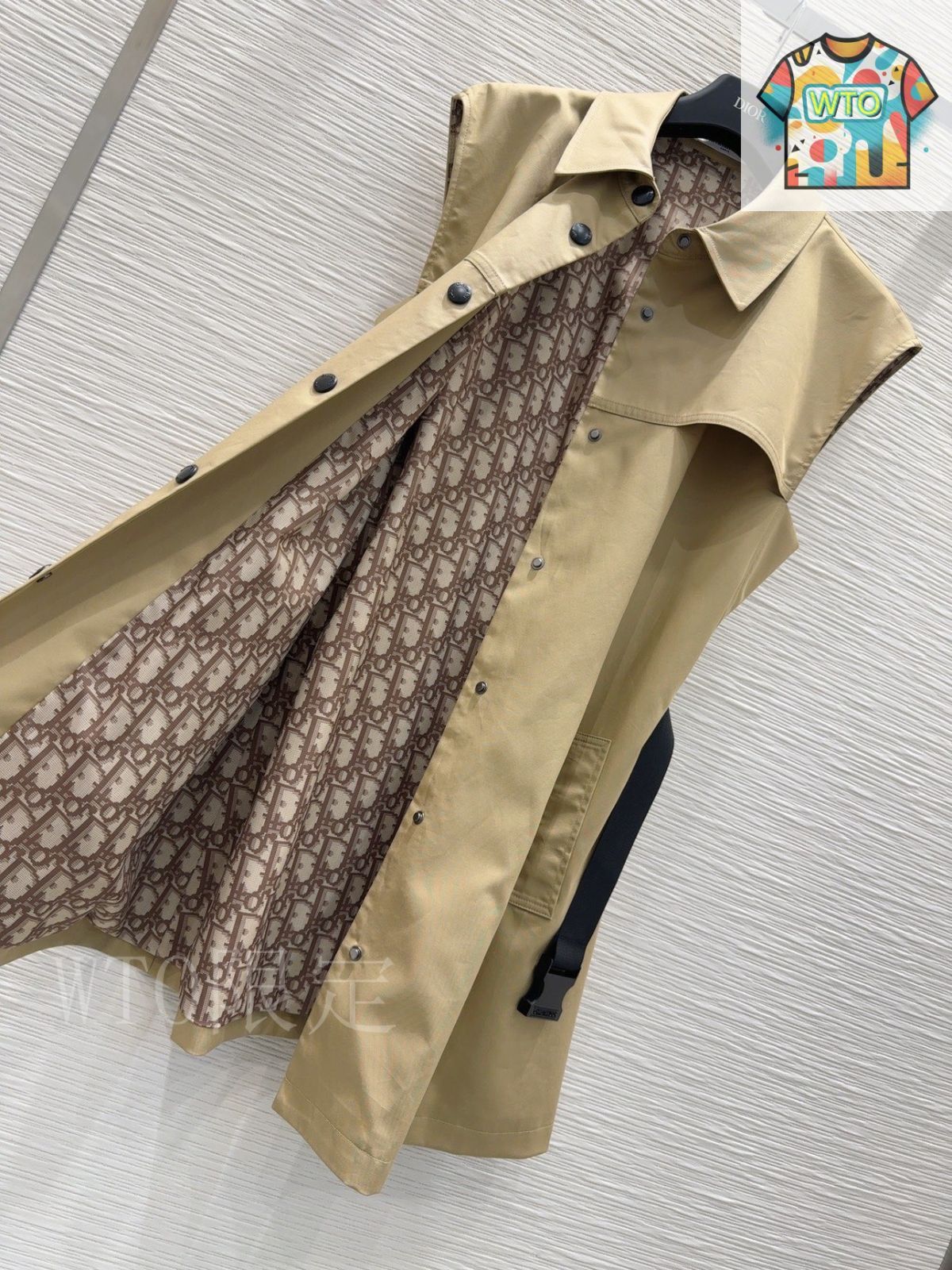 今日特価】Dior ディオール ベルト付きノースリーブワンピース