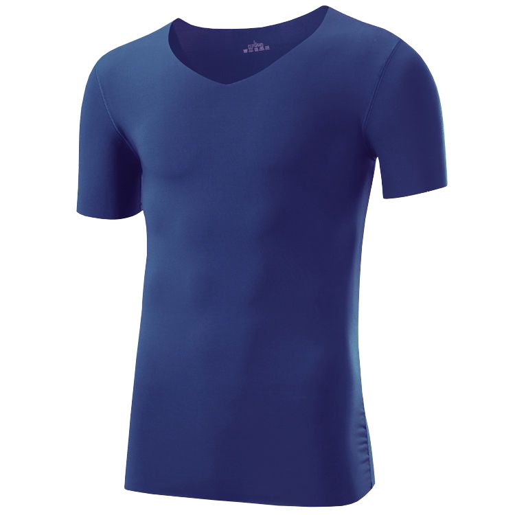 2枚組 Tシャツ Vネック 半袖 メンズ　青系　さわやか