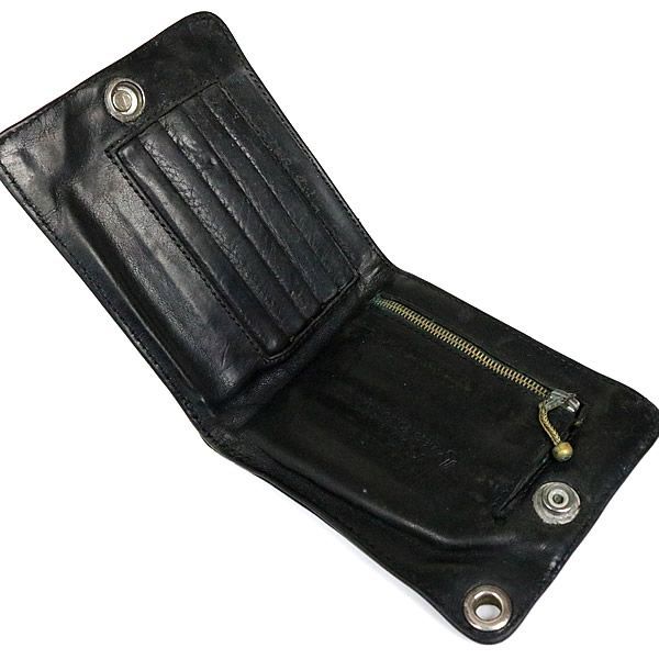 クロムハーツ 財布 ワンスナップ レザー 折り財布 銀座店購入 正規品 銀座店 クロムハーツ 1スナップ ウォレット クロスボタン 二