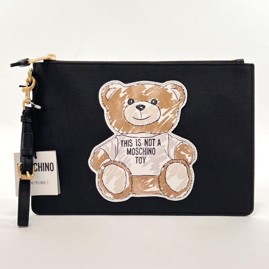 モスキーノ MOSCHINO チュールクラッチバッグ ベア ポーチ 未使用品 ...