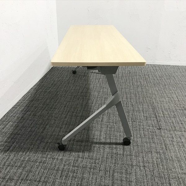 会議テーブル フラップ式 フラプター 幕板無 オカムラ ネオウッドライト