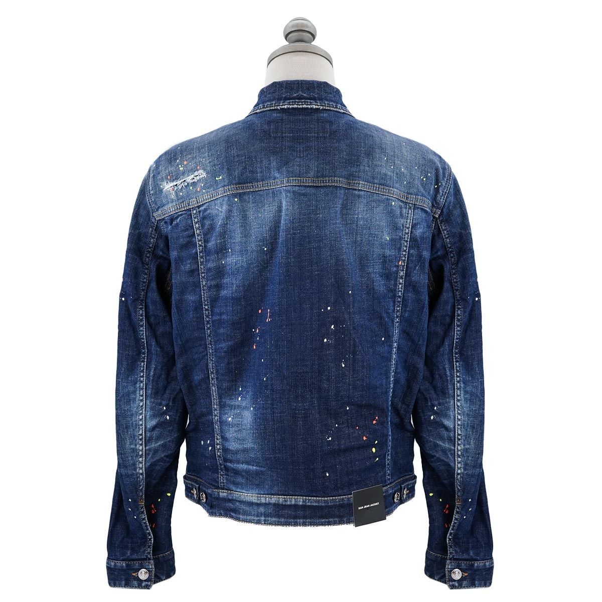 DSQUARED2 ディースクエアード デニムジャケット S74AM1386 S30342 DAN JEAN JACKET メンズ 男性 Gジャン  ヴィンテージ加工 ダメージ加工 470 BLUE ブルー