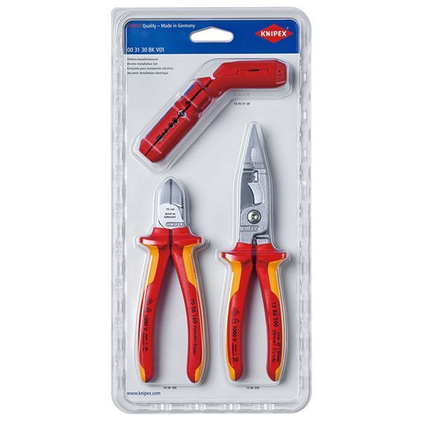 KNIPEX クニペックス 電線作業工具セット サイズ340×167×33mm パック入 003130BKV01