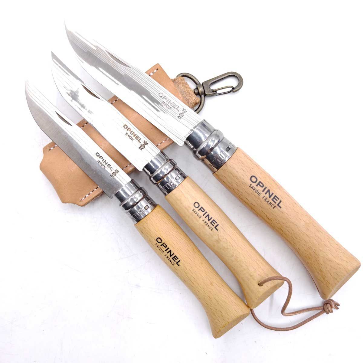 3点セット] OPINEL オピネル 折りたたみナイフ No.8 / 10 ケース付き 