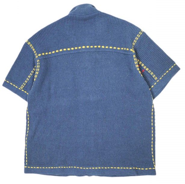 PHINGERIN / 25SS/BEACH SHIRT/FREE/コットン/BLU/PD-251-KN-101 PHINGERIN フィンガリン 25SS PG1 BEACH SHIRT ハンドステッチニット