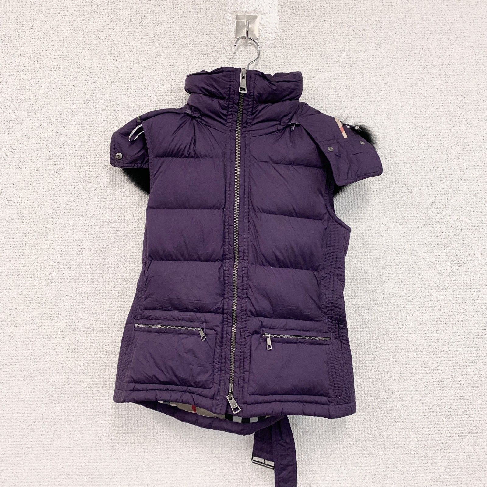 古着 used BURBERRY BRIT バーバリーブリット フルジップダウンベスト