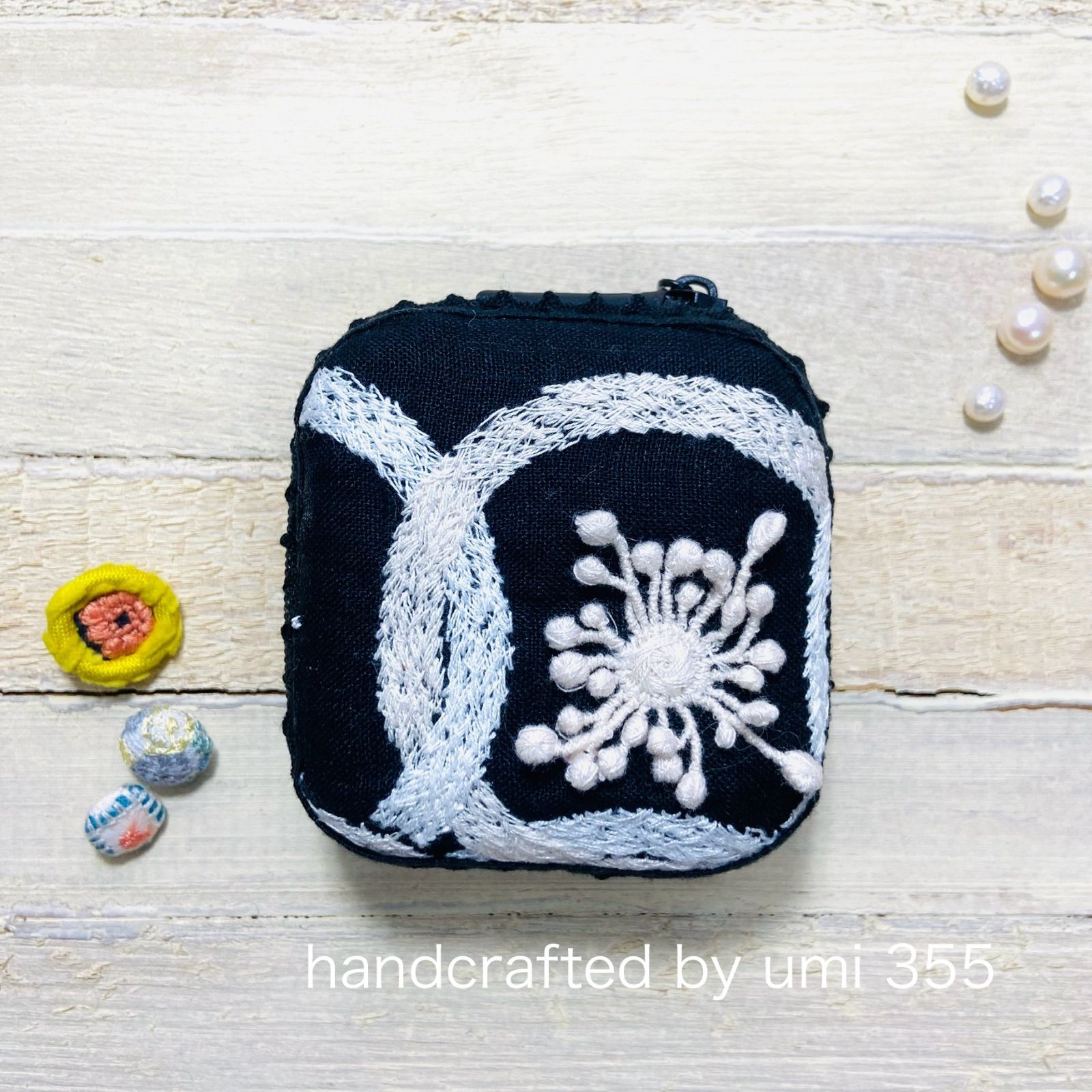 ミナペルホネン ハンドバッグring flower ブラック入学式