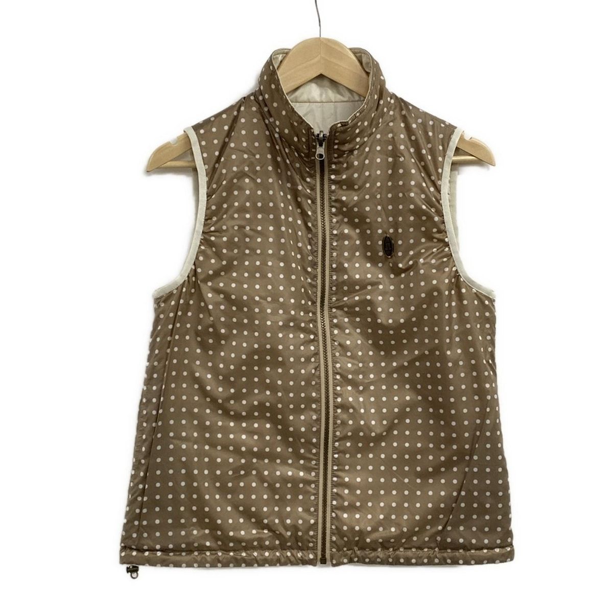 LANVIN ランバン　リバーシブル　ダウンベスト　ドット　水玉　サイズ40 LANVIN ランバン リバーシブル ダウンベスト ドット 水玉 サイズ40