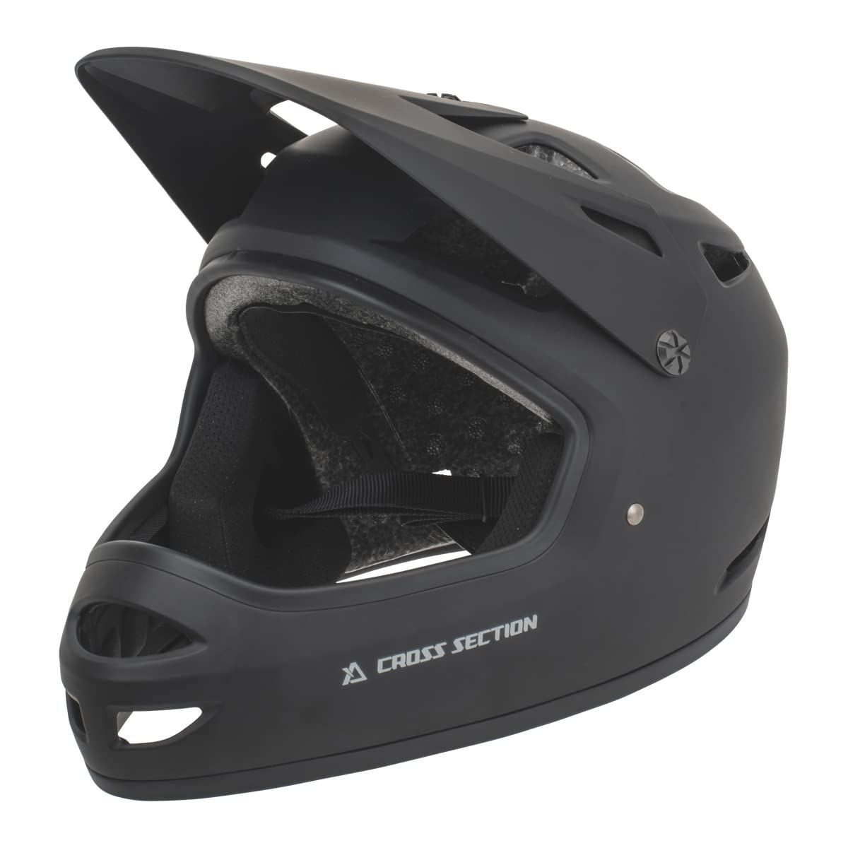 子供用フルフェイスヘルメット マットブラック キディ 48-58cm SECTION CROSS XS16-5001 ダートフリーク Dirtfreak