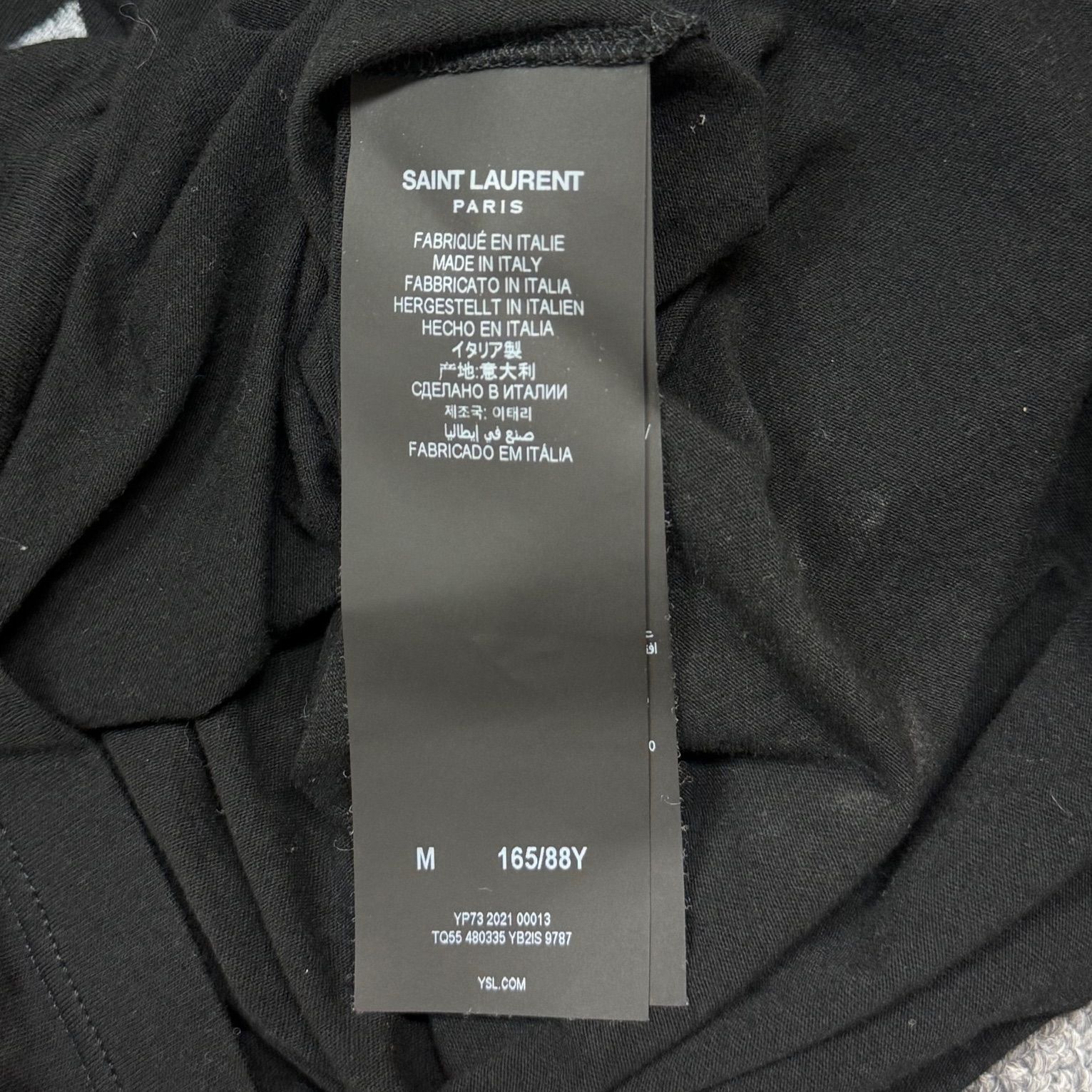 国内正規 Saint Laurent シグネチャーロゴTシャツ カットソー サン 