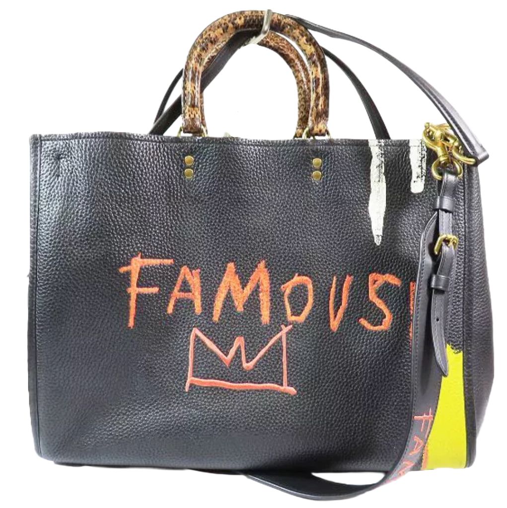 コーチ COACH ×JEAN-MICHEL BASQUIAT ローグ 39 黒 希少バッグ ウィズ 