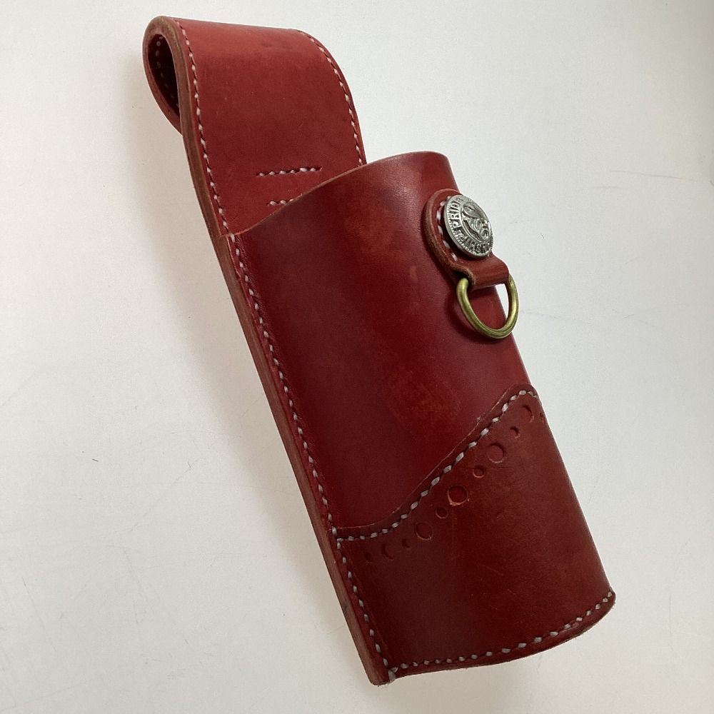 §§samurai craft サムライクラフト 熊撃退スプレーホルダー レザー バーガンディ