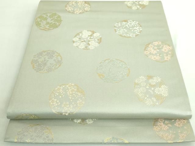 平和屋着物□極上 西陣織 陰山織物謹製 箔屋清兵衛 六通柄袋帯 草木染  