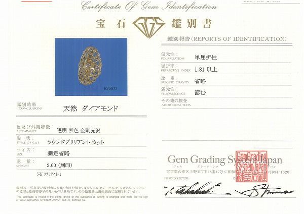 2.00 鑑別書