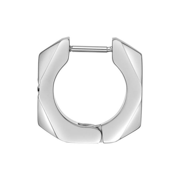 リンクス メンズ ピアス イヤリング Men s LYNX Stainless Steel Cross Hoop Earring イヤリング アクセサリー