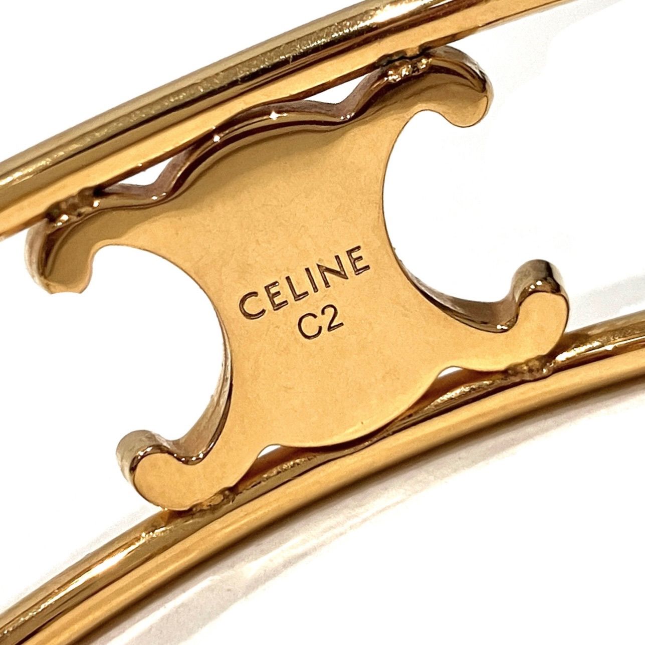 CELINE セリーヌ トリオンフ ゴールド バングル マイヨン 46S566BRA C2 