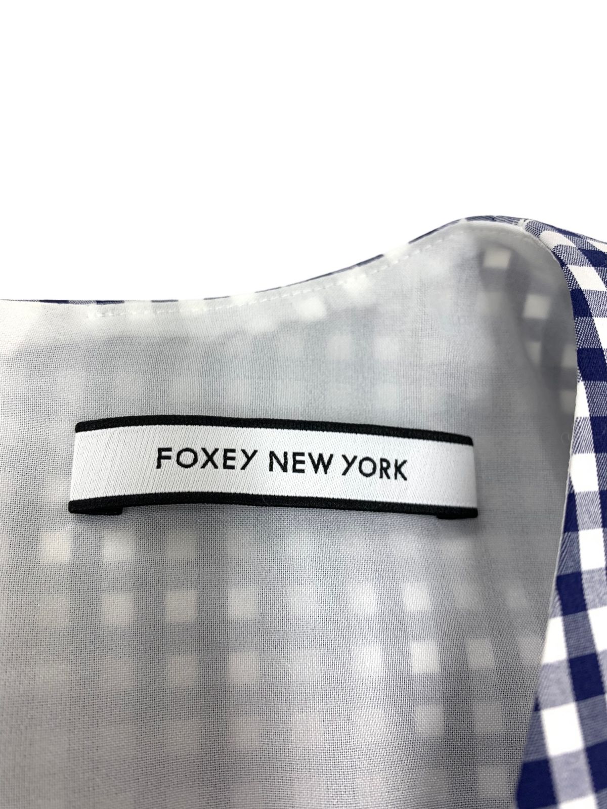フォクシー　フォクシーニューヨーク　ワンピース　チェック　40 FOXEY NEWYORK フォクシー ドレス ソーティ ギンガムチェック