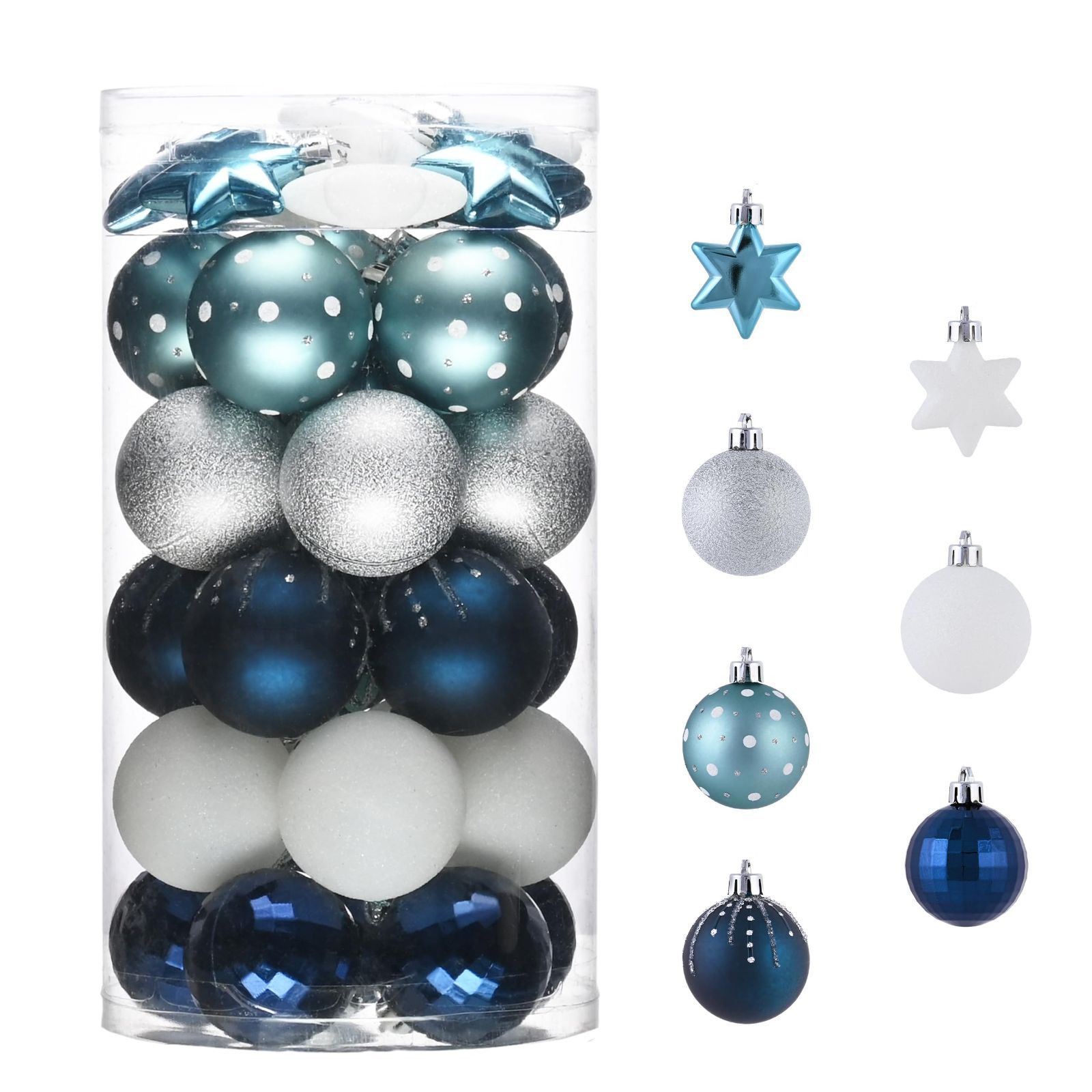 old mini ornament ❀ ブルー シルバー オーナメントset（新着商品 