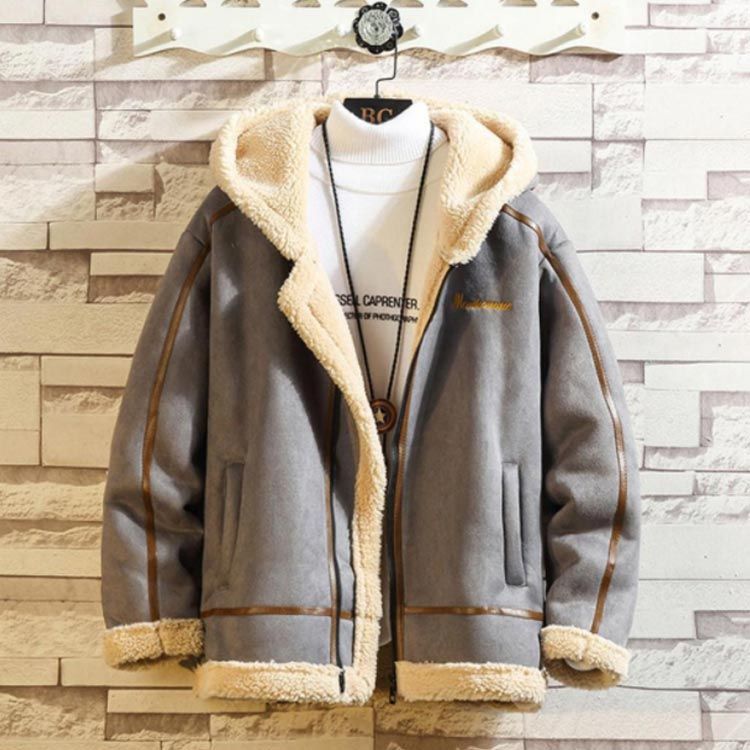 ムートンコート メンズ ライダースジャケット ボアジャケット