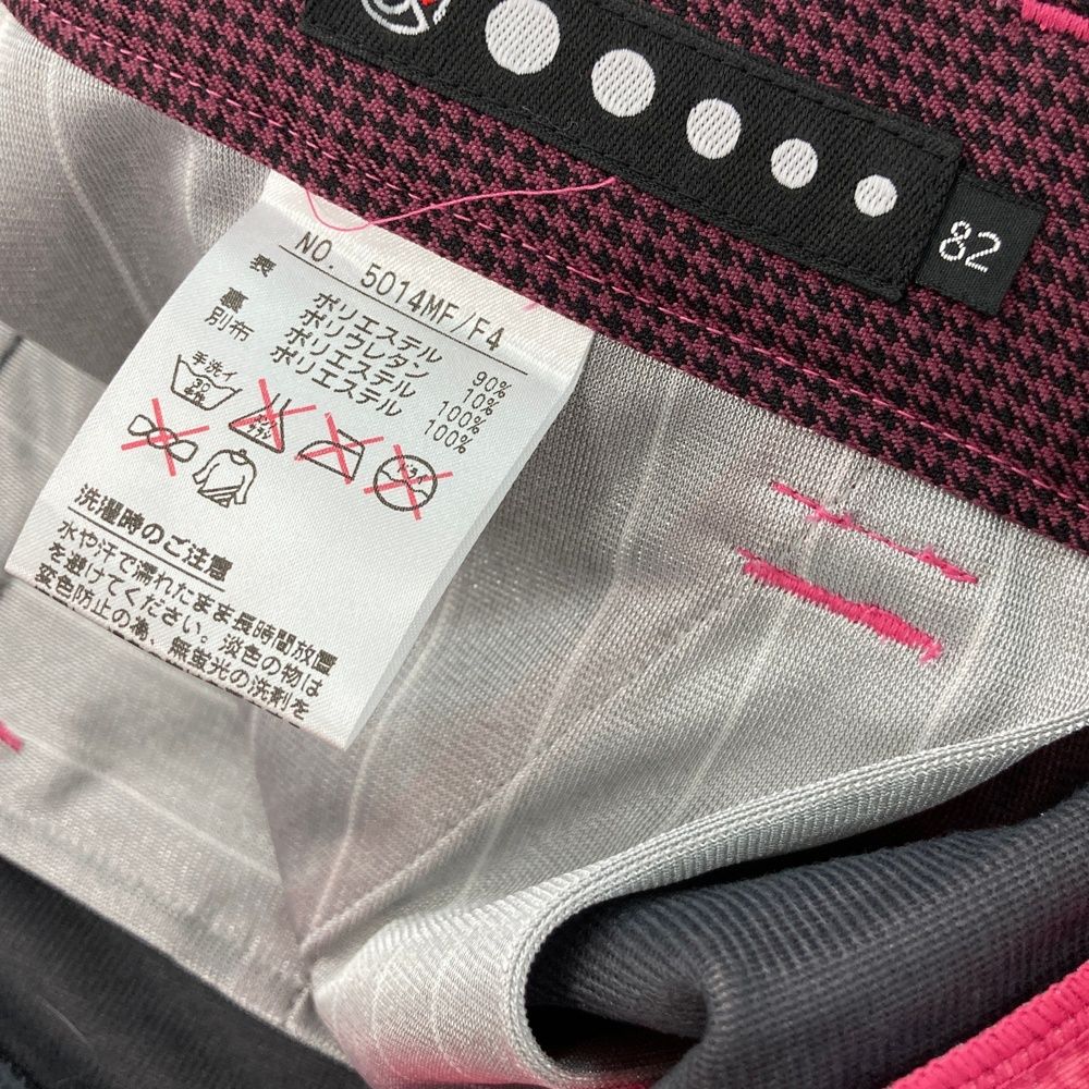 サイズ：82 AND PER SE アンパスィ  ストレッチパンツ 千鳥柄 ピンク系 [240101482591] ゴルフウェア メンズ ストスト サイズ：82 AND PER SE アンパスィ ストレッチパンツ 千鳥柄