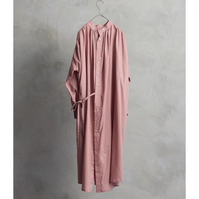 the last flower of the afternoon | 静寂の欠片 Back open garher dress smoky pink | ザラストフラワー