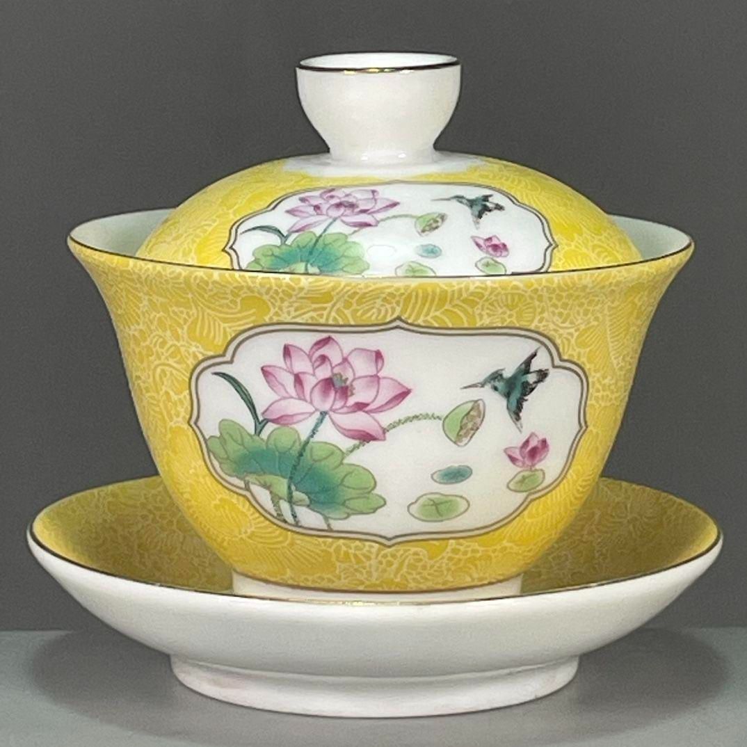 中国茶器  パステル茶花の浮彫り三才蓋碗  新品未使用 中国茶器 茶花三才蓋碗 茶碗 煎茶器 茶道具 新品未使用 - メルカリ