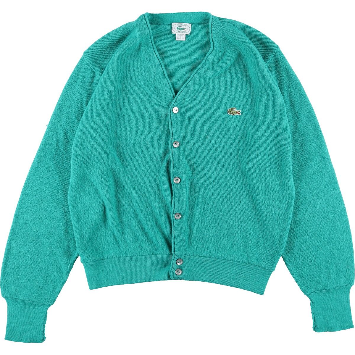 古着 80年代 ラコステ LACOSTE IZOD アクリルニットカーディガン USA製 メンズL ヴィンテージ/eaa338126