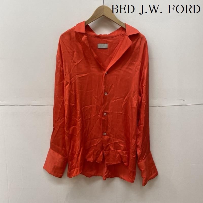 BED j.w FORD/16AW スタンドカラーレーヨンシャツ 希少オレンジ