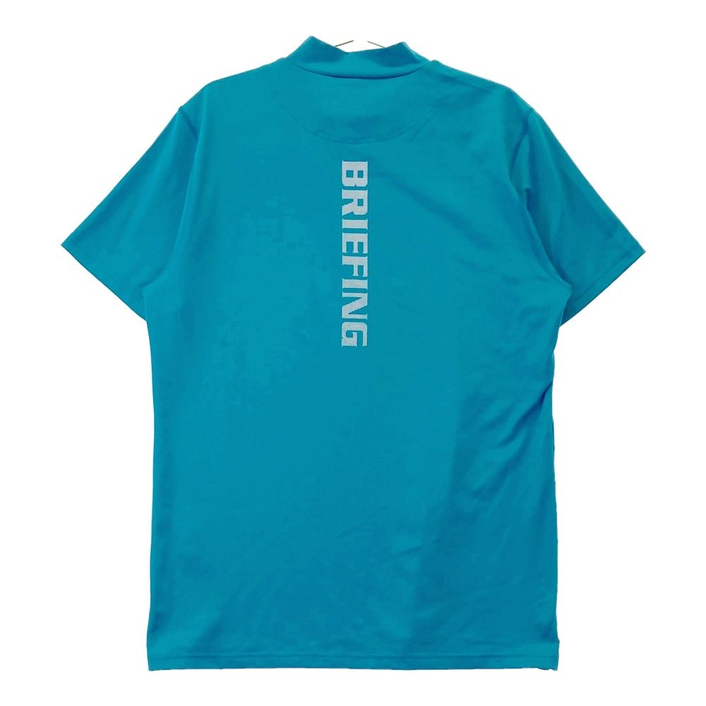 サイズ L BRIEFING GOLF ブリーフィング ハイネック 半袖Tシャツ バックロゴ ブルー系 240101424317 ゴルフウェア メンズ ストスト