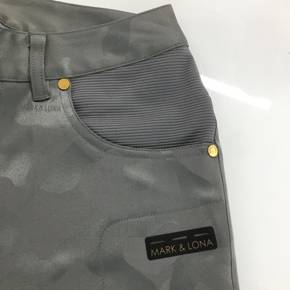 超 マークアンドロナ パンツ グレー カモフラ柄 スカル地模様 ストレッチ ティー装着可 レディース 36 S ゴルフウェア MARK＆LONA WWW_MEBLE-SODAR_PL