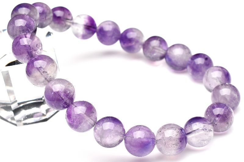 1点物】希少◇バイカラー ラビットヘアーインアメジスト 9.5mm