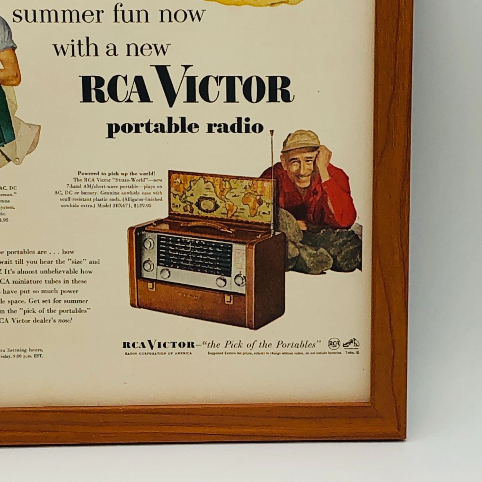 ビンテージ 広告 ポスター フレーム付 『 RCA ビクター (RCA Victor) 』 1950's ※当時物 オリジナル アメリカ 輸入雑貨  ヴィンテージ アドバタイジング レトロ ( AZ1671 ) - メルカリ
