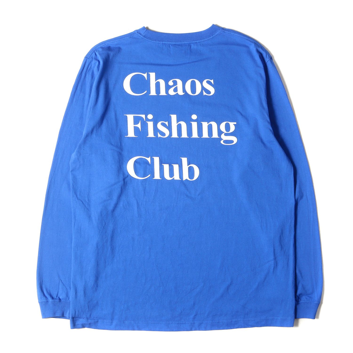 CHAOS FISHING CLUB カオス フィッシング クラブ Tシャツ サイズ:M ロゴグラフィック ロングスリーブTシャツ トップス 長袖 ロンT カットソー ブルー 【メンズ】