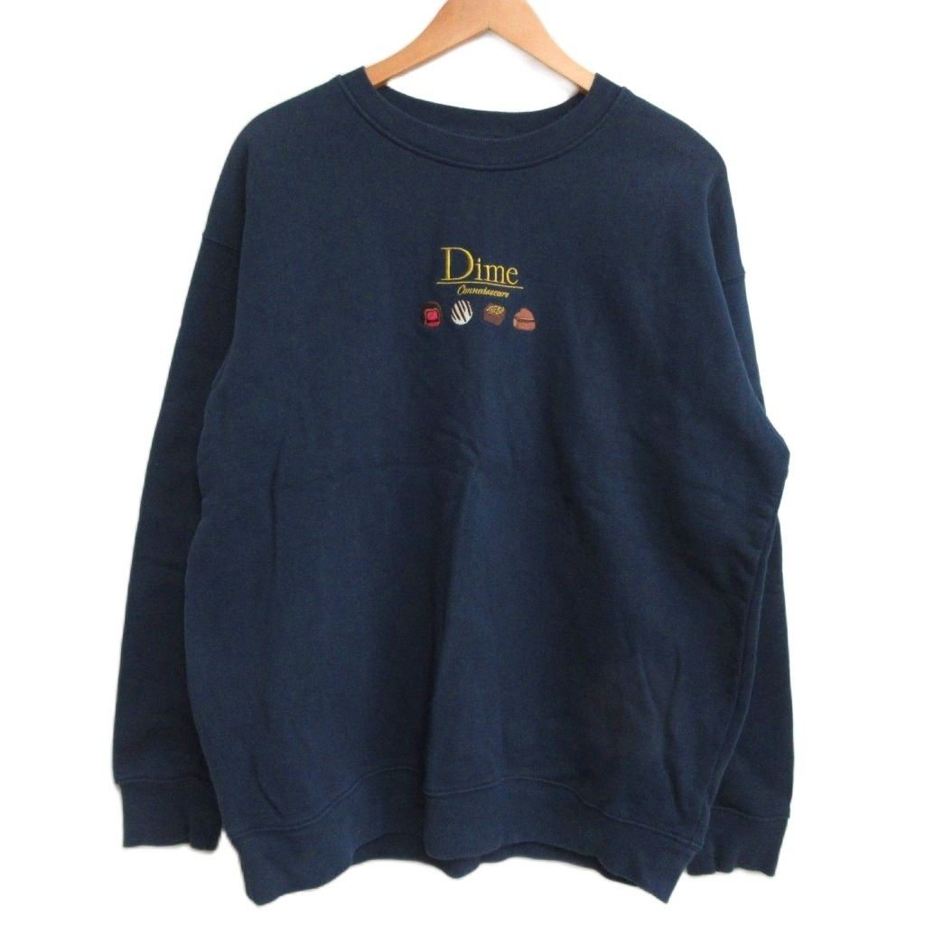Dime ブラック スウェット トレーナー M ダイム DIME ロゴ刺繍