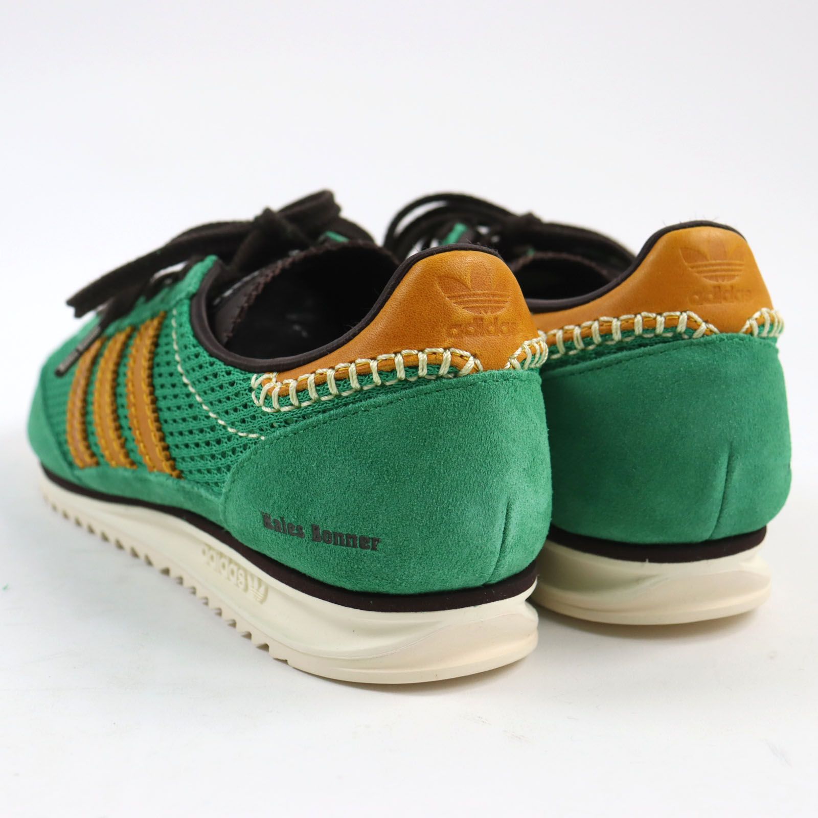 未使用品○adidas アディダス Wales Bonner ウェールズボナー PYV 702001 SL 72 RS スウェード 3ストライプスロゴ  メッシュディテール ラバーソール レースアップ ローカットスニーカー グリーン系 27.5 メンズ