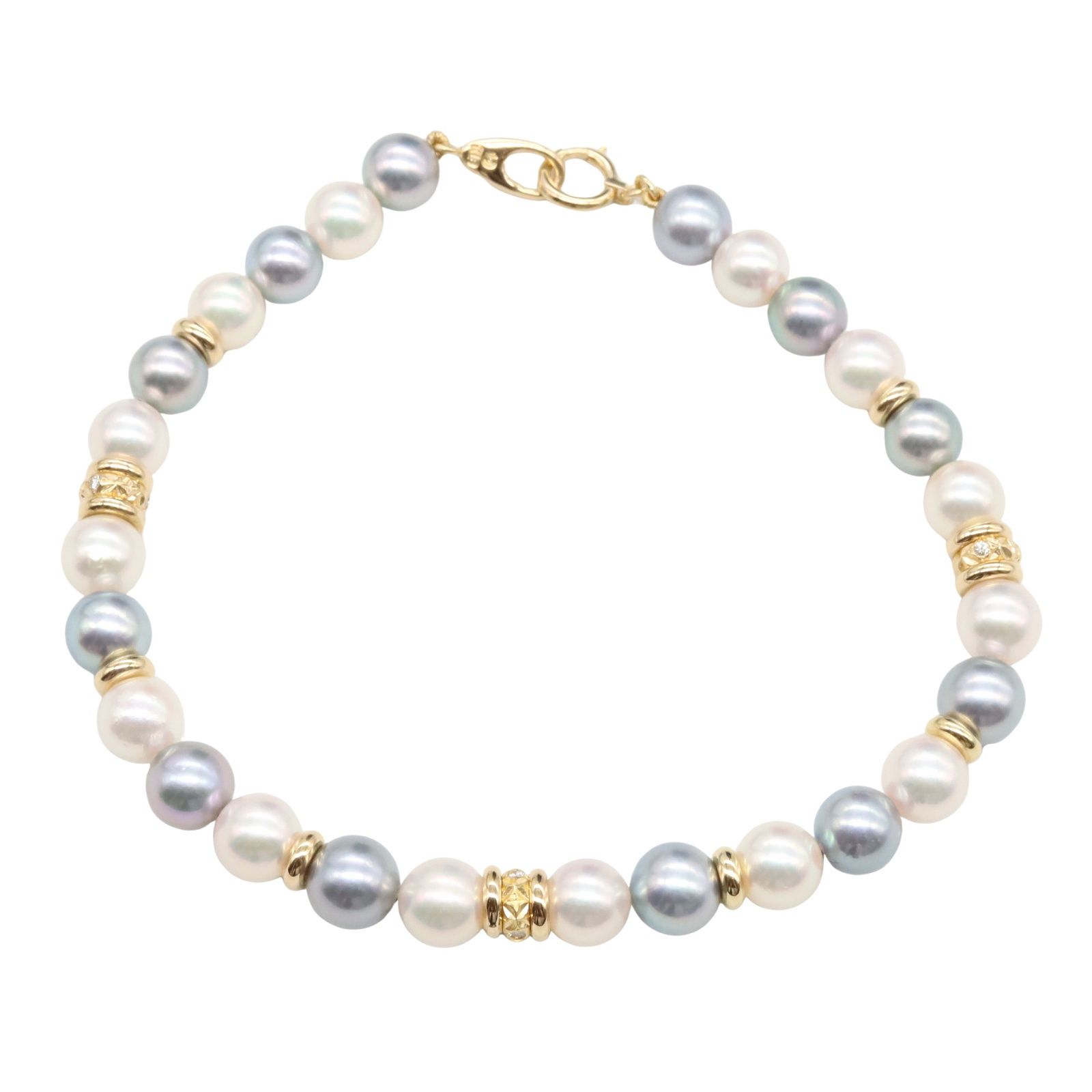 【激安通販オンラインショップ】 タサキ TASAKI 腕回18 ブレスレット ダイヤ パール ブレスレット アクセサリー