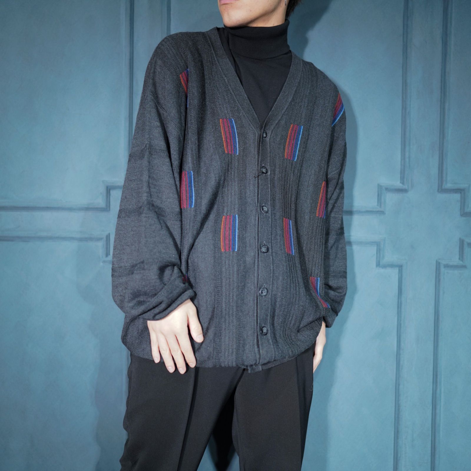 EU VINTAGE maselli WELLNESS MODE DESIGN OVER KNIT CARDIGAN 