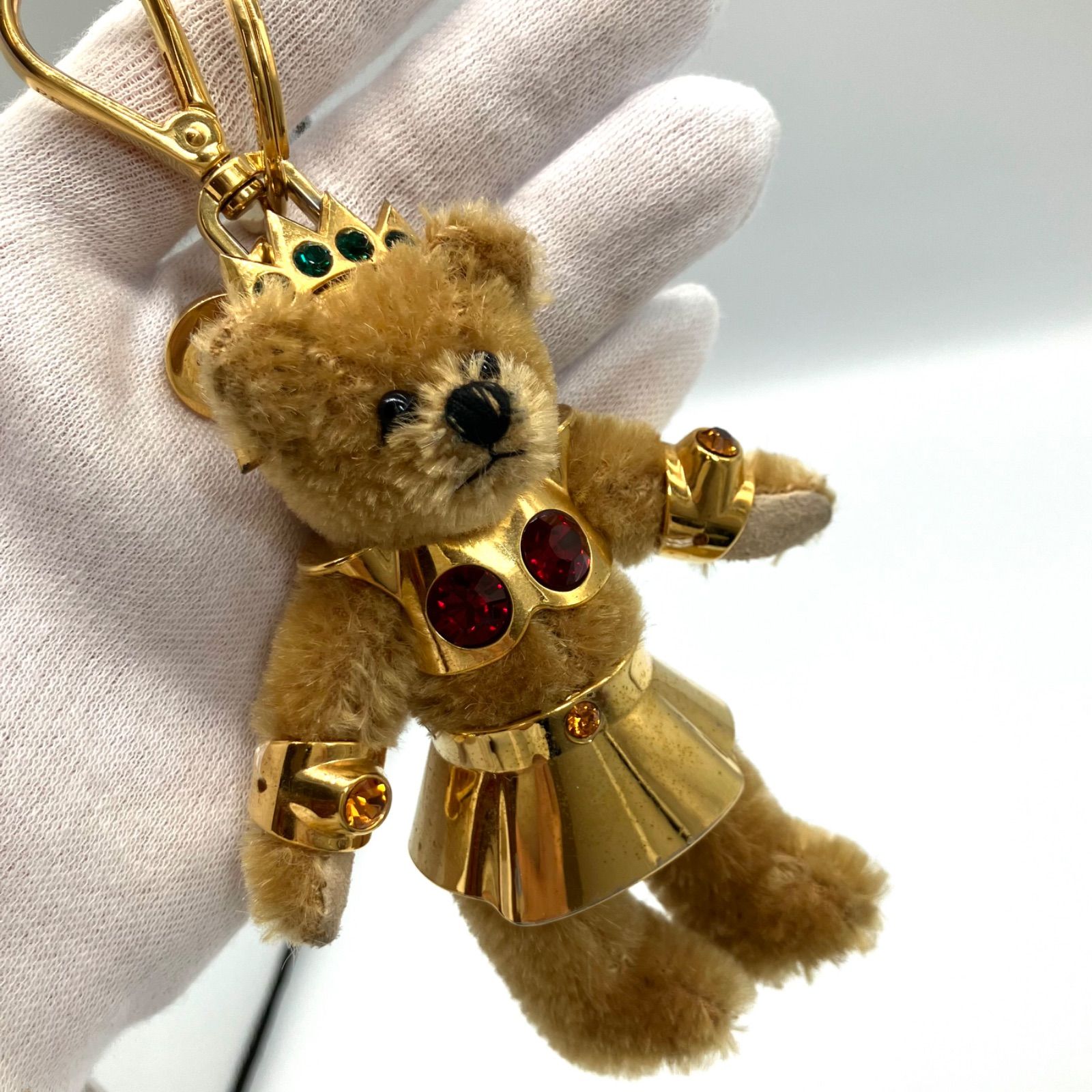 PRADA クマ型チャーム ゴールド装飾 ◇ PRADA プラダ クマ型チャーム ゴールド装飾 キーホルダー SH