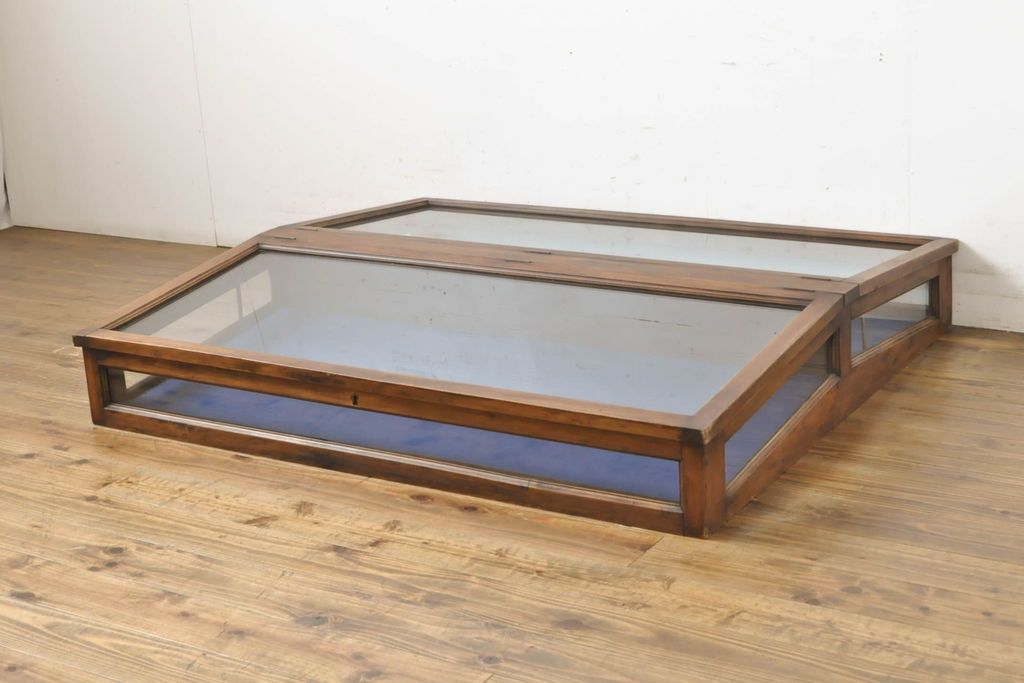 昭和レトロ 二段商品棚 ショーケース 引き取り限定 昭和レトロ 二段商品棚 ショーケース 引き取り限定 昭和レトロ 二段