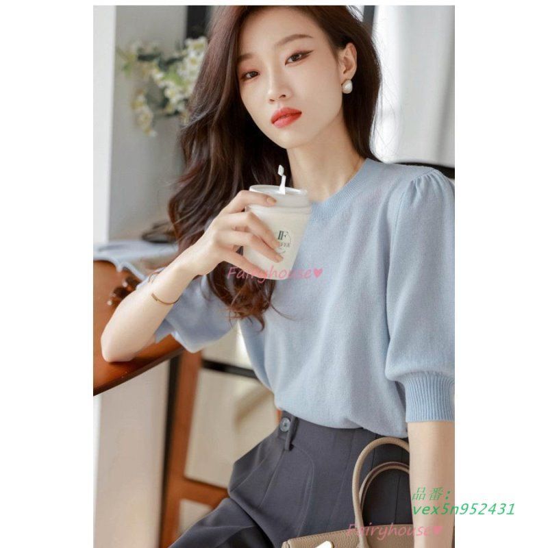 ニットTシャツ トップス レディース きれいめ 40代 春秋 長袖トップス 配色インナー  オシャレ ブラウス 丸首 tシャツ 韓国風 通勤 着痩せ 30代 50代 楽天市場】ニットTシャツ トップス レディース きれいめ 40代