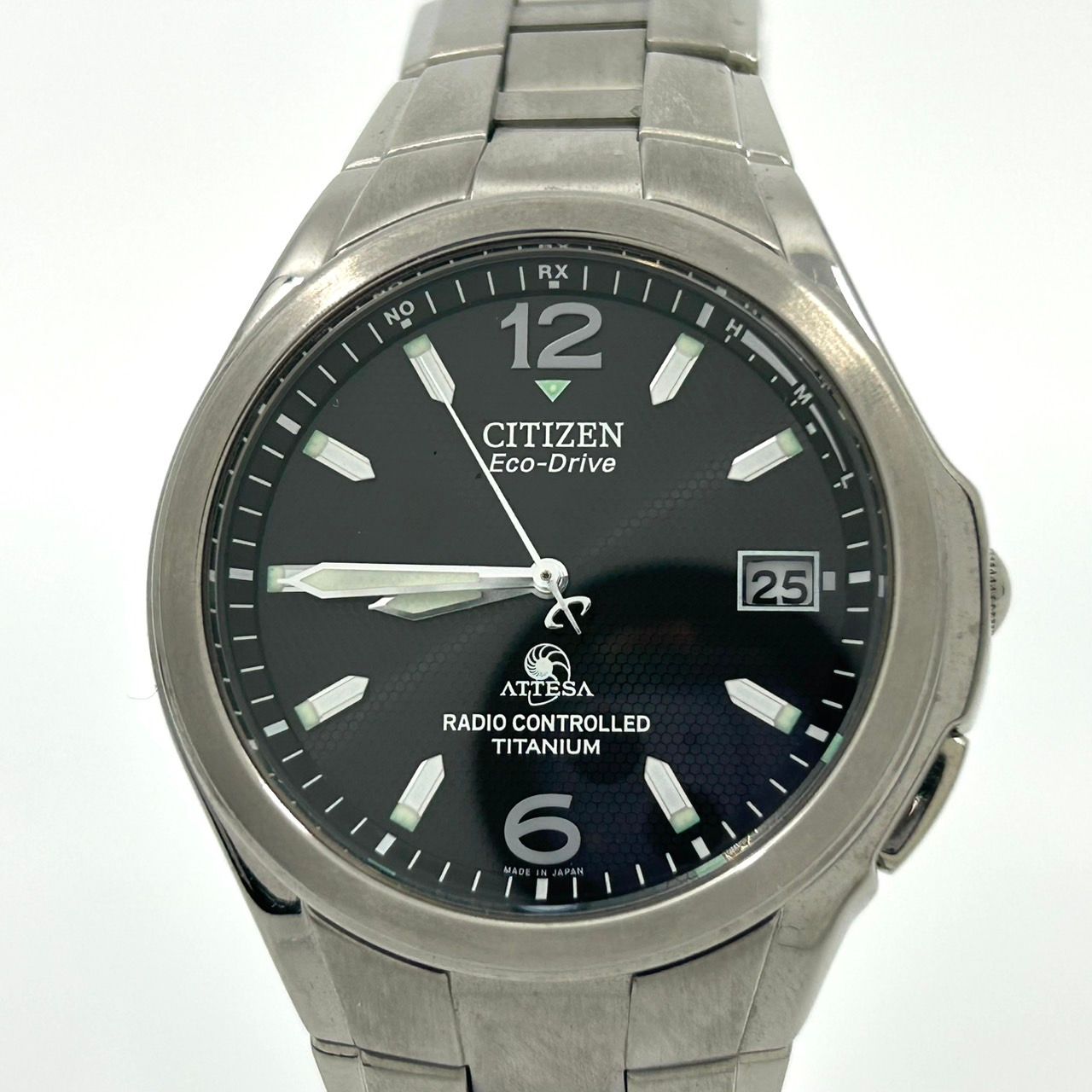 稼働品／CITIZEN ATTESA Eco-Drive H410 アテッサ Citizen Attesa Eco Drive Radio Titanium H410-T003788 black