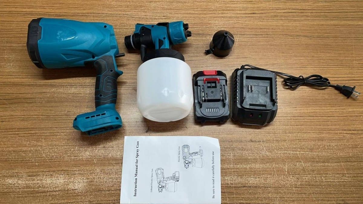 スプレーガン 充電式 塗装機 21バッテリー1個 コードレス