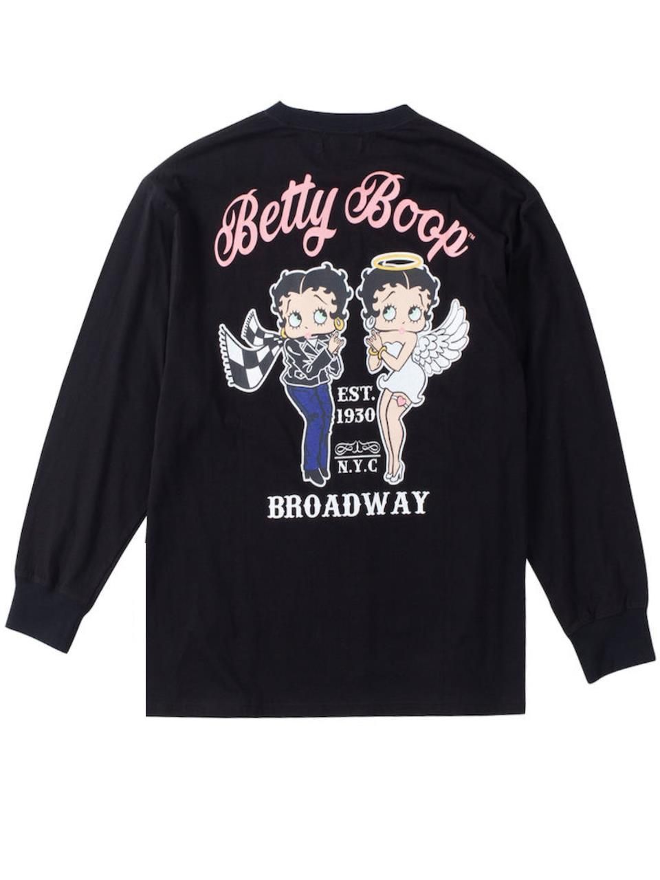 BETTY BOOP 長袖Tシャツ 大きいサイズ メンズ プリント ロンT ガール キャラ かわいい C060829-03 BETTY BOOP 長袖Tシャツ 大きいサイズ メンズ プリント ロンT ガール