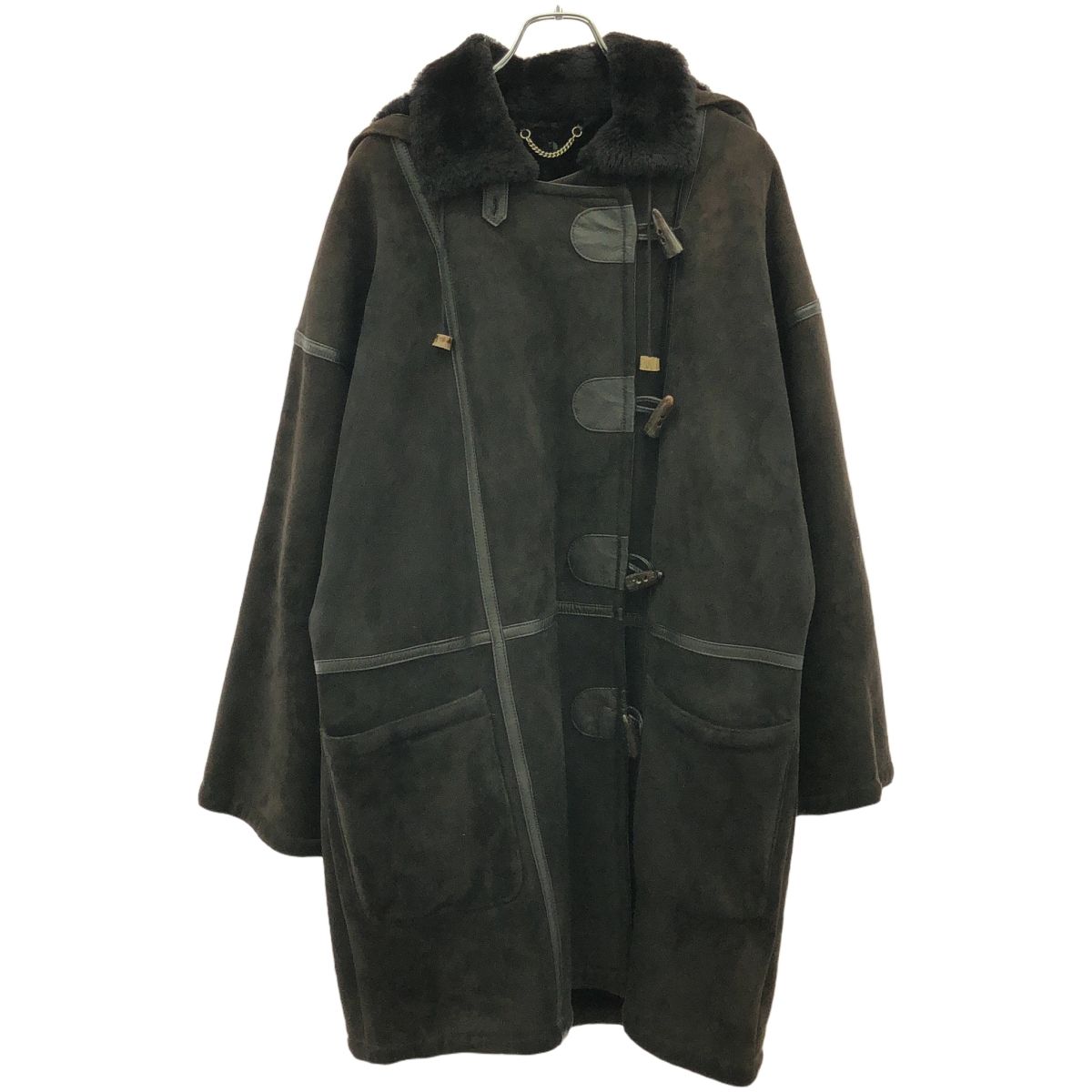 Burberry s バーバリーズ 70-80s ムートンダッフルコート ブラック 14