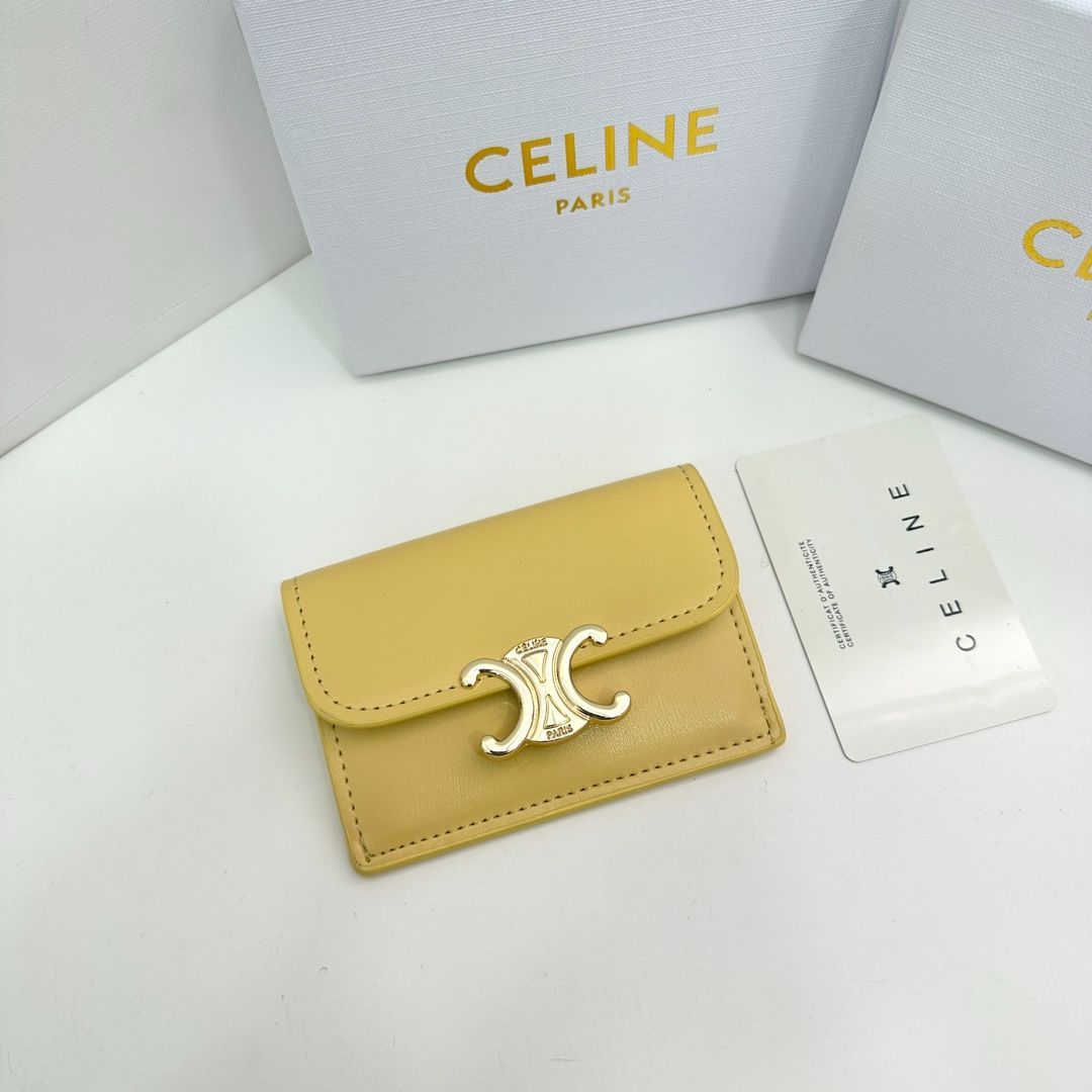 セリーヌ CELINE 財布 イエロー - メルカリ