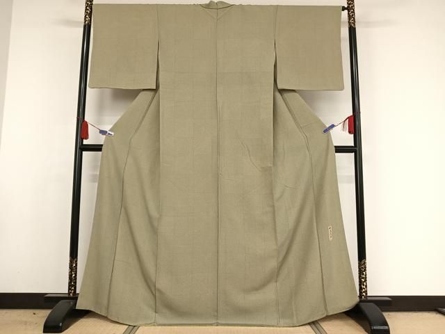 平和屋着物●人間国宝・中島秀吉・重要無形文化財　江戸小紋　市松文様　正絹　逸品　AAAX0033np 平和屋着物○人間国宝・中島秀吉・重要無形文化財 江戸小紋 市松文様